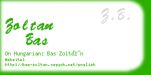 zoltan bas business card